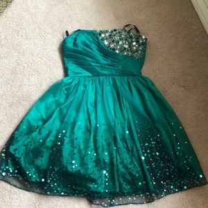 Green homecoming dress
